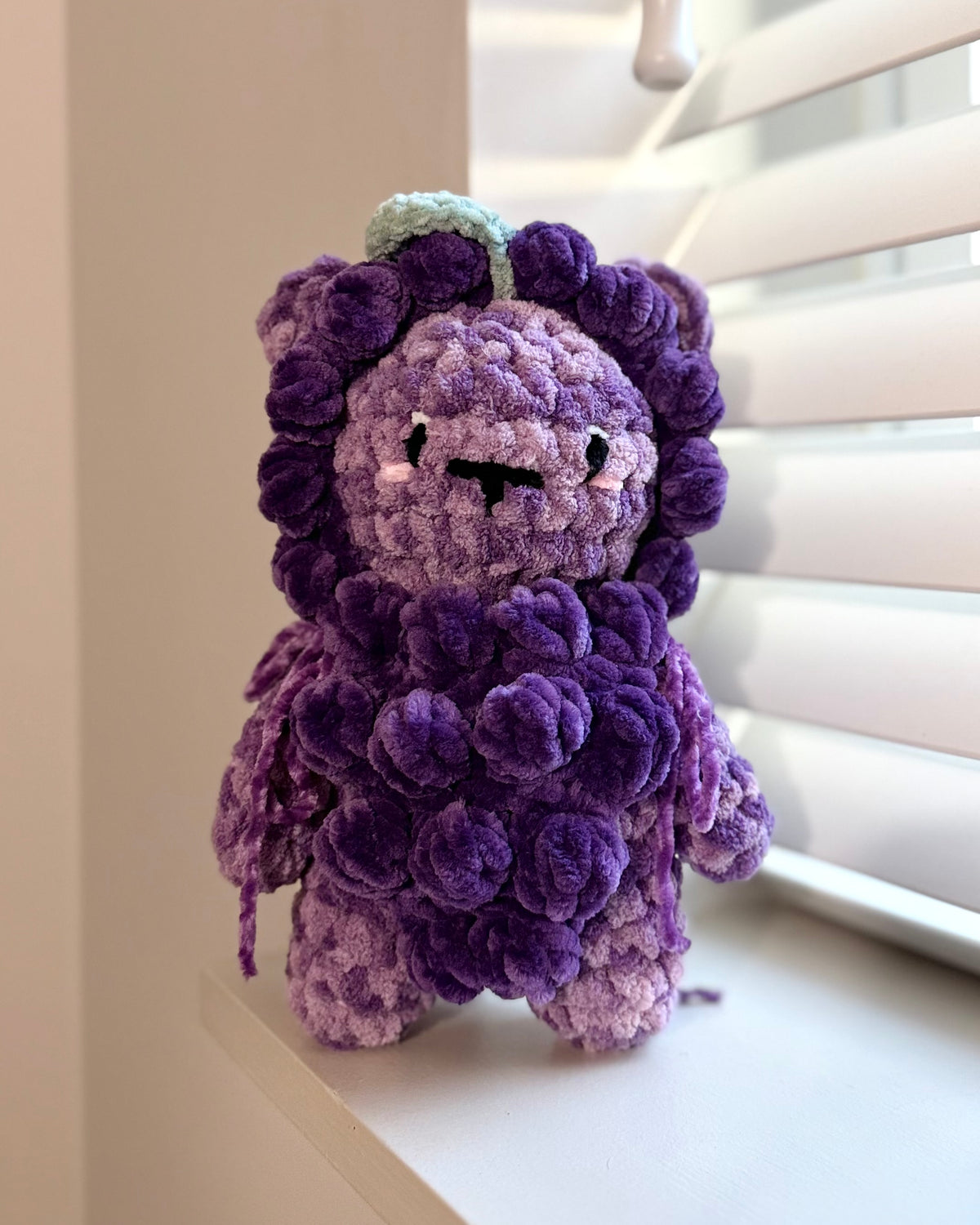 Purple Grapes Bear Plushie